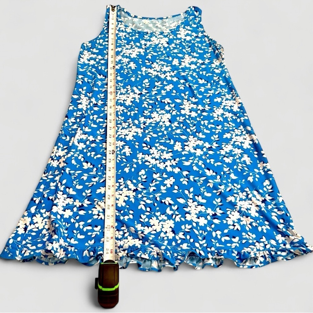 Draper James Blue Floral Ruffle Dress S/M Womens Pajamas Loungewear - Picture 4 of 6